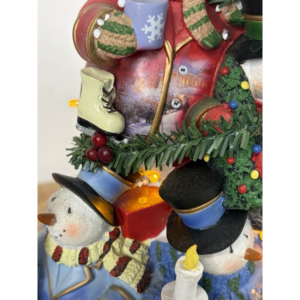 Thomas Kinkade 2009 Bradford Exchange Home For The Holiday Snowman Tree #A0796 - Picture 8 of 16